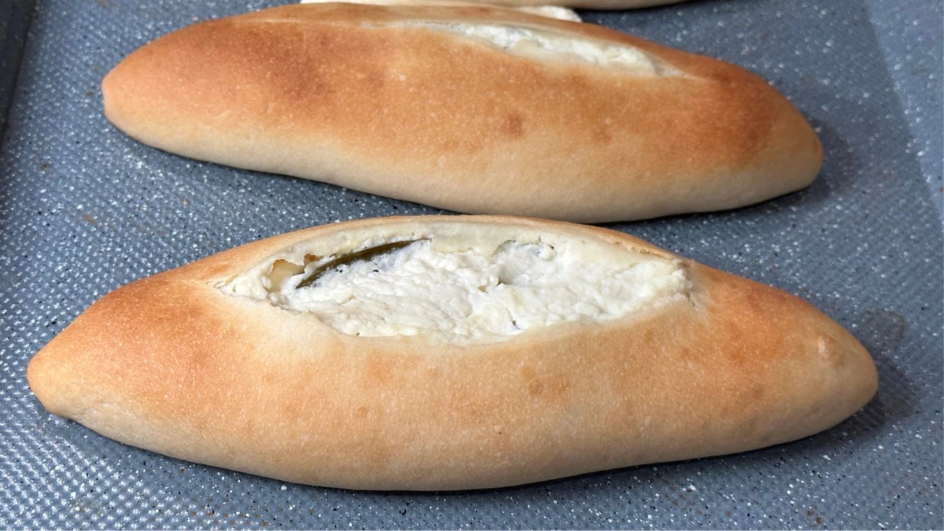 Bolillos Filled with Cream Cheese and Jalapeños